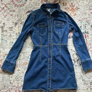 Denim mini dress size xs like-new